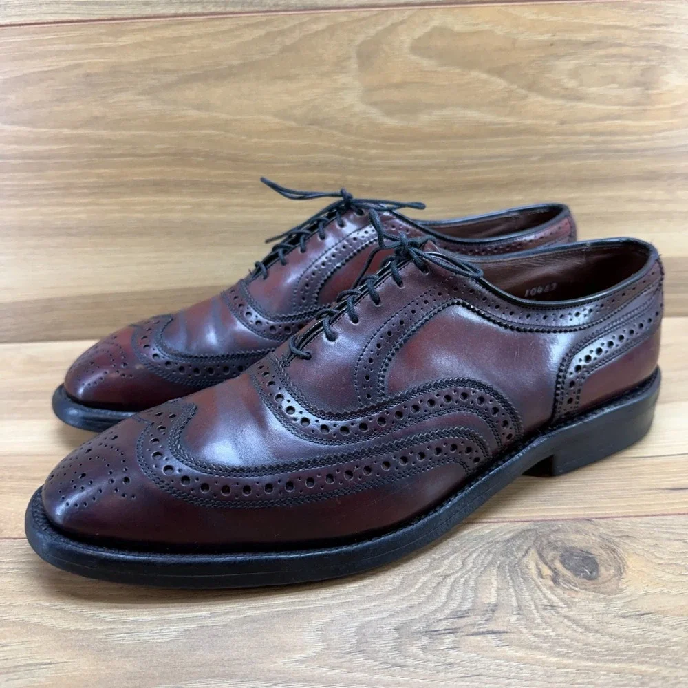 Allen Edmonds Cambridge Shell‎ Cordovan 9 D Wingtip Brogue Formal Business 8685